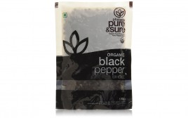 Pure & Sure Organic Black Pepper Whole   Pack  100 grams